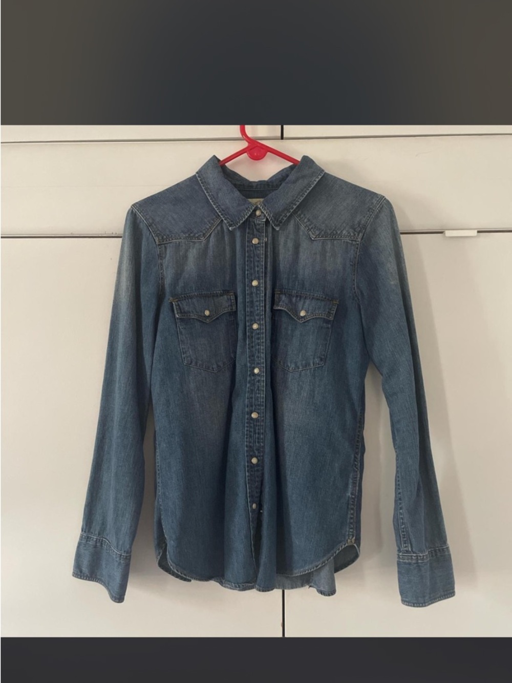 Levi's Women's Blue Denim Button-Down Shirt